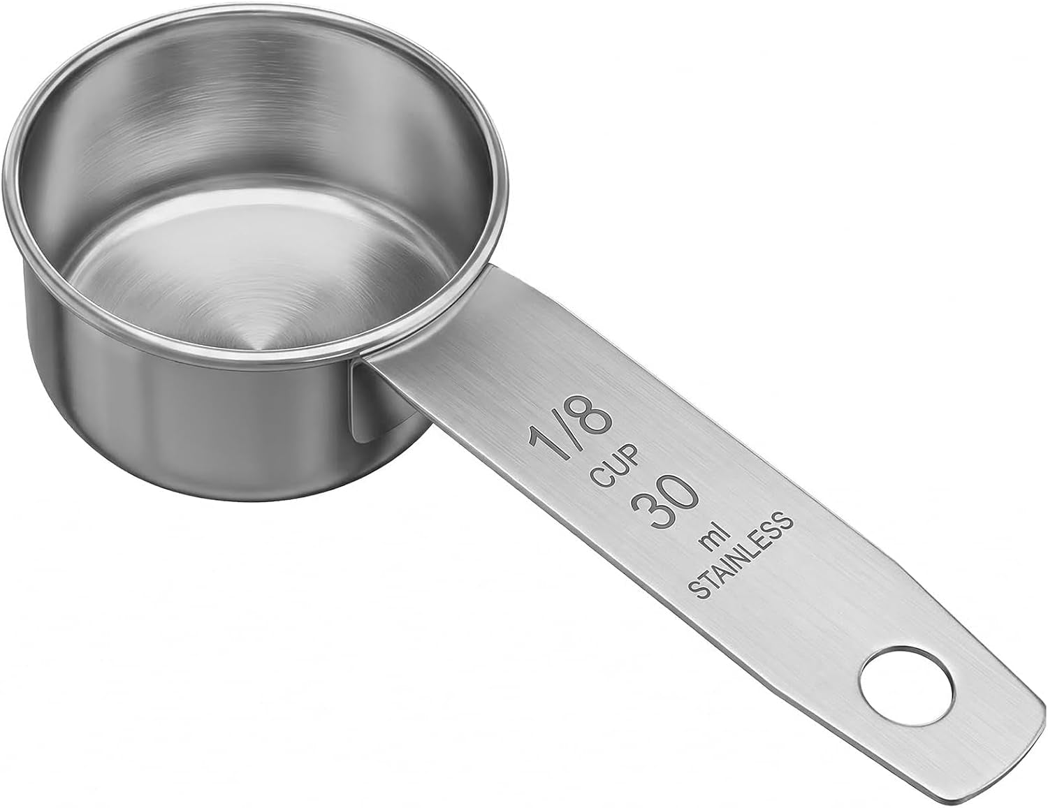 1-8-cup-stainless-steel-measuring-cup-30-ml-cooking-measure-scoop-1-oz-measure-cup-tablespoon-with-handle-for-dry-and-wet-food-metal-coffee-scoop-for-cooking-drinking-baking