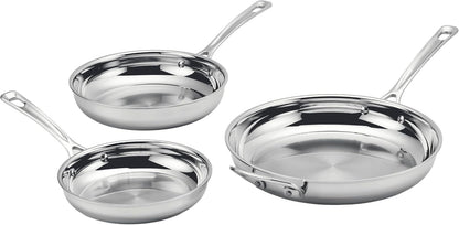 3 Piece Pureclad, Triple-Ply Stainless Steel Skillet Set, PCST22-810121
