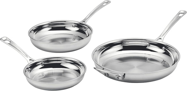 3 Piece Pureclad, Triple-Ply Stainless Steel Skillet Set, PCST22-810121