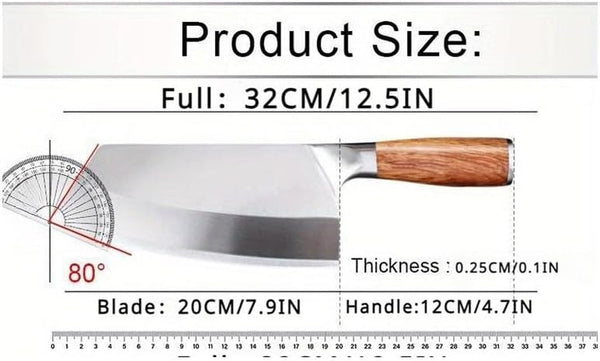 Meat Cleaver, 7.9 Inch Kitchen Knives Vegetable Butcher Knife Professional Cleaver Heavy Duty Kitchen Knife Chef Cooking Knife Tools2