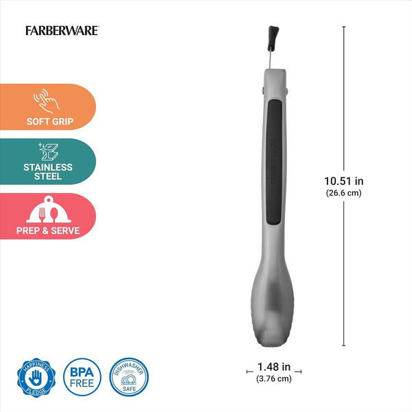 Pro 9 Inch Stainless Steel Locking Kitchen Tongs - Ergonomic Grip, Scalloped Tips for Cooking, Grilling, Serving and Meal Prep2