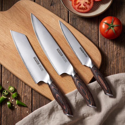 3PCS Japanese Kitchen Knife Set, 10Cr15Mov High Carbon Steel7