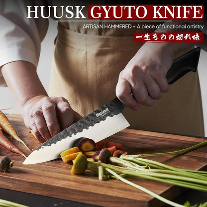 Gyuto Chef Knife - Japanese High Carbon Steel VG10 Core Ebony Grip 8"2