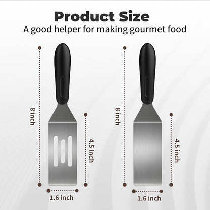 Stainless Steel Mini Spatula (2Pc),Small Turners for Cake Brownies Pancakes2