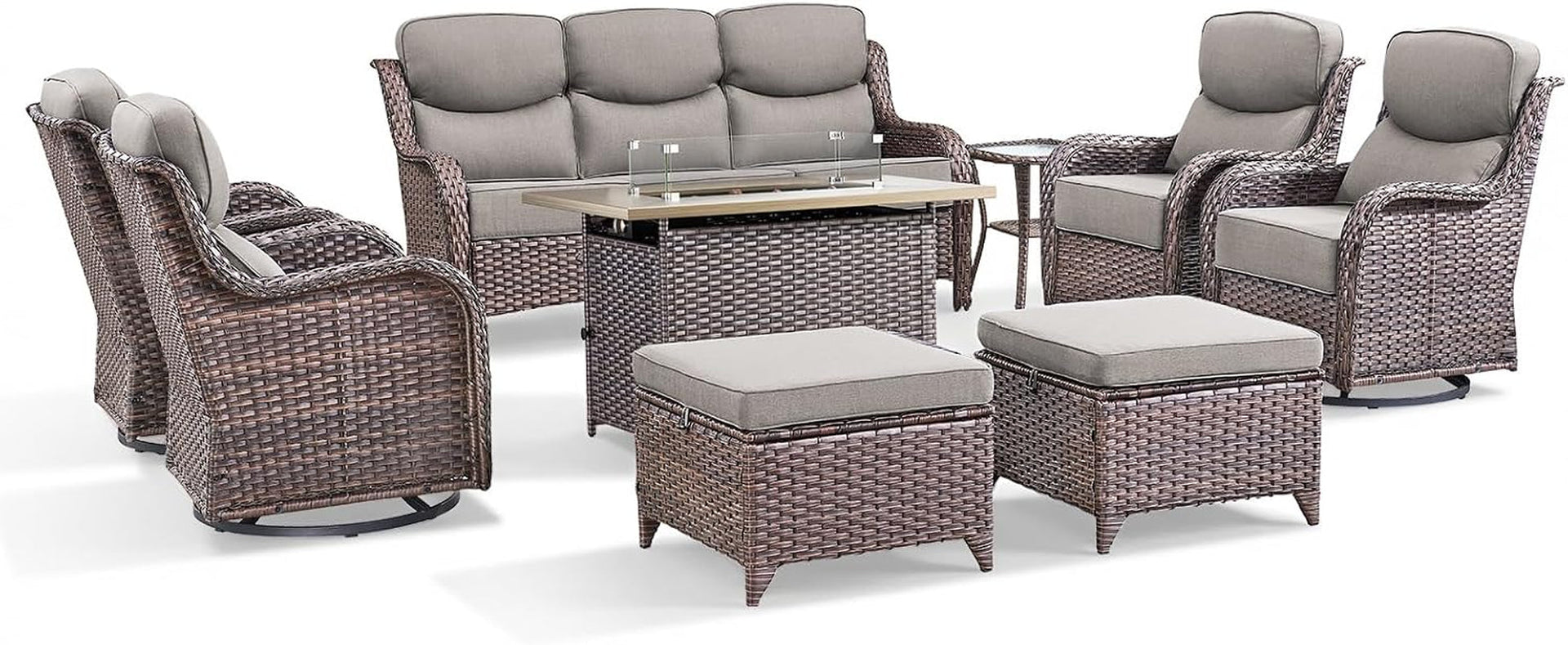 luxury-patio-furniture-set-with-6-inch-thick-cushion-outdoor-furniture-with-fire-pit-table-swivel-chairs-sofa-side-table-ottomans-9pcs-wicker-conversation-setbrown-wicker-grey-cushion