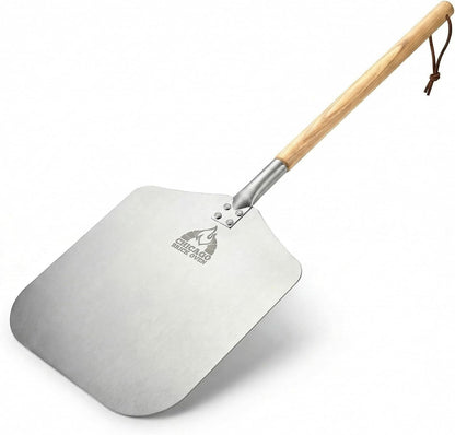 12 X 14 Aluminum Pizza Peel with Detachable Handle | 35.5-Inch Overall Length with 21-Inch Wooden Handle, Pizza Paddle & Pizza Spatula for Outdoor Pizza Ovens1
