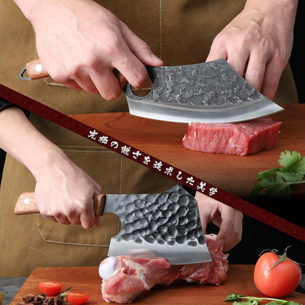 Butcher Knife Set of 3 - Meat Cleaver Knife Set for Meat Processing6