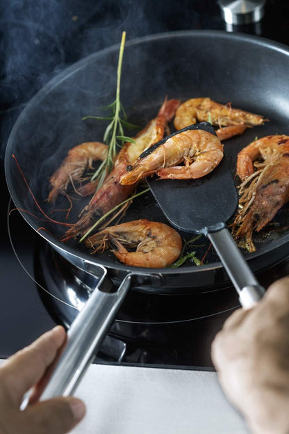 Set of Frying Pans Set of 3 20/24/28 Cm Diameter with Non-Stick Coating 3 Diameter, Stainless Steel, 24 Cm, 3 Units3