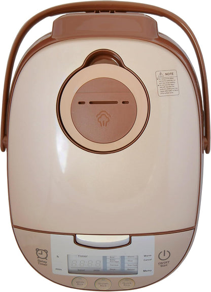 RC-1206 6 Cups Multi-Functional Rice Cooker: Brown Rice, White Rice, Porridge, Oatmeal, Soup, Steam, Stew, Slow Cook and Cake6