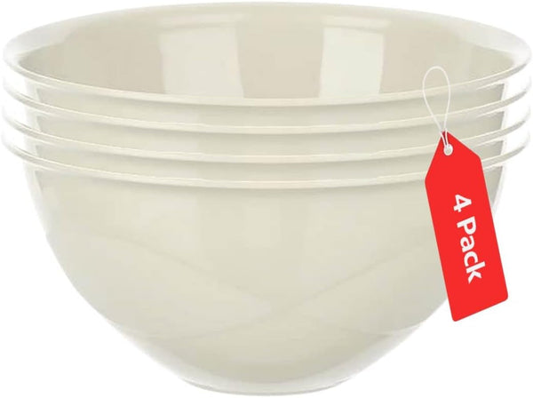 Large Mixing Bowls 5-Quart 169Oz - Plastic Salad/Mixing/Serving Bowl - 4 Pack (Colors May Very)1