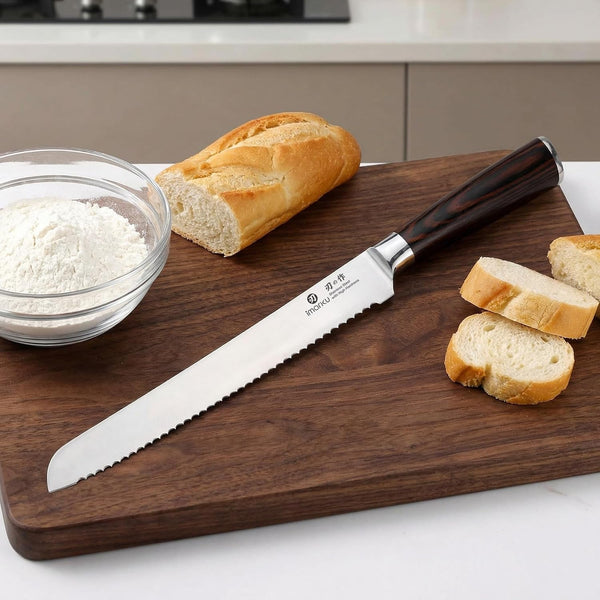 Bread Knife,10 in German Professional Homemade Bread Slicing Knife9