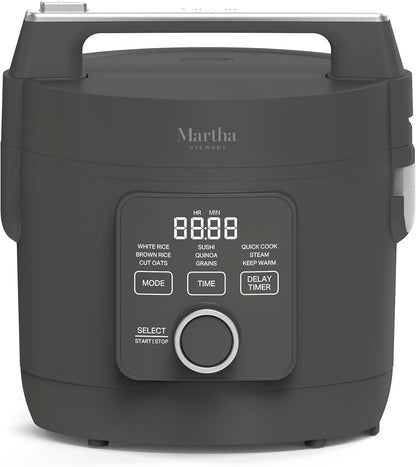 8 Cup Cooked (4 Cup Uncooked) Rice Cooker & Steamer, Caviar | Pfas-Free Ceramic Nonstick Removable Pot, 9 Modes, Keep Warm, Steamer, White & Brown Rice, Quinoa, Grains, Oats, Easy Clean1