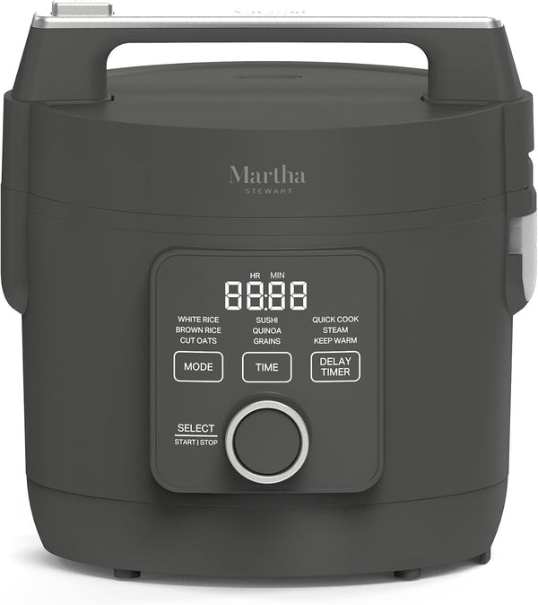 8 Cup Cooked (4 Cup Uncooked) Rice Cooker & Steamer, Caviar | Pfas-Free Ceramic Nonstick Removable Pot, 9 Modes, Keep Warm, Steamer, White & Brown Rice, Quinoa, Grains, Oats, Easy Clean1