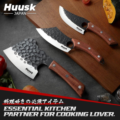 Butcher Knife Set of 3 - Meat Cleaver Knife Set for Meat Processing3