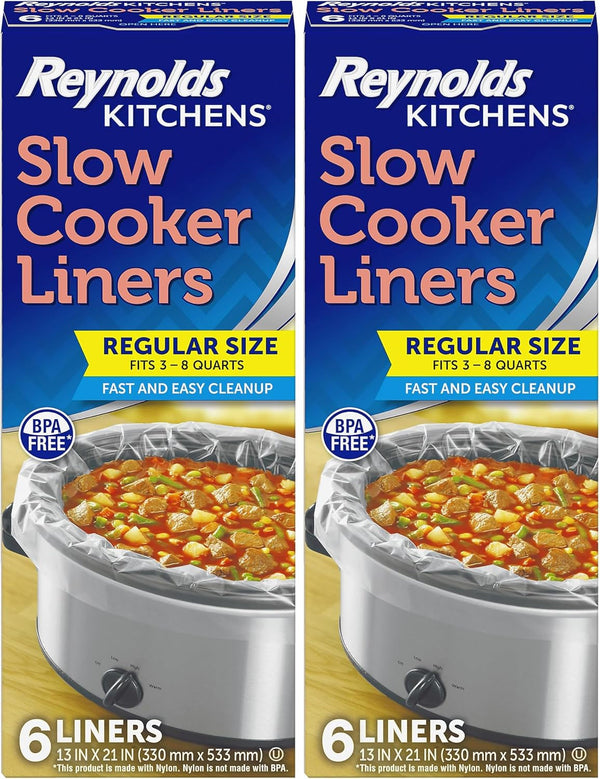 Kitchens Slow Cooker Liners, Regular (Fits 3-8 Quarts), 6 Count (Pack of 2)1