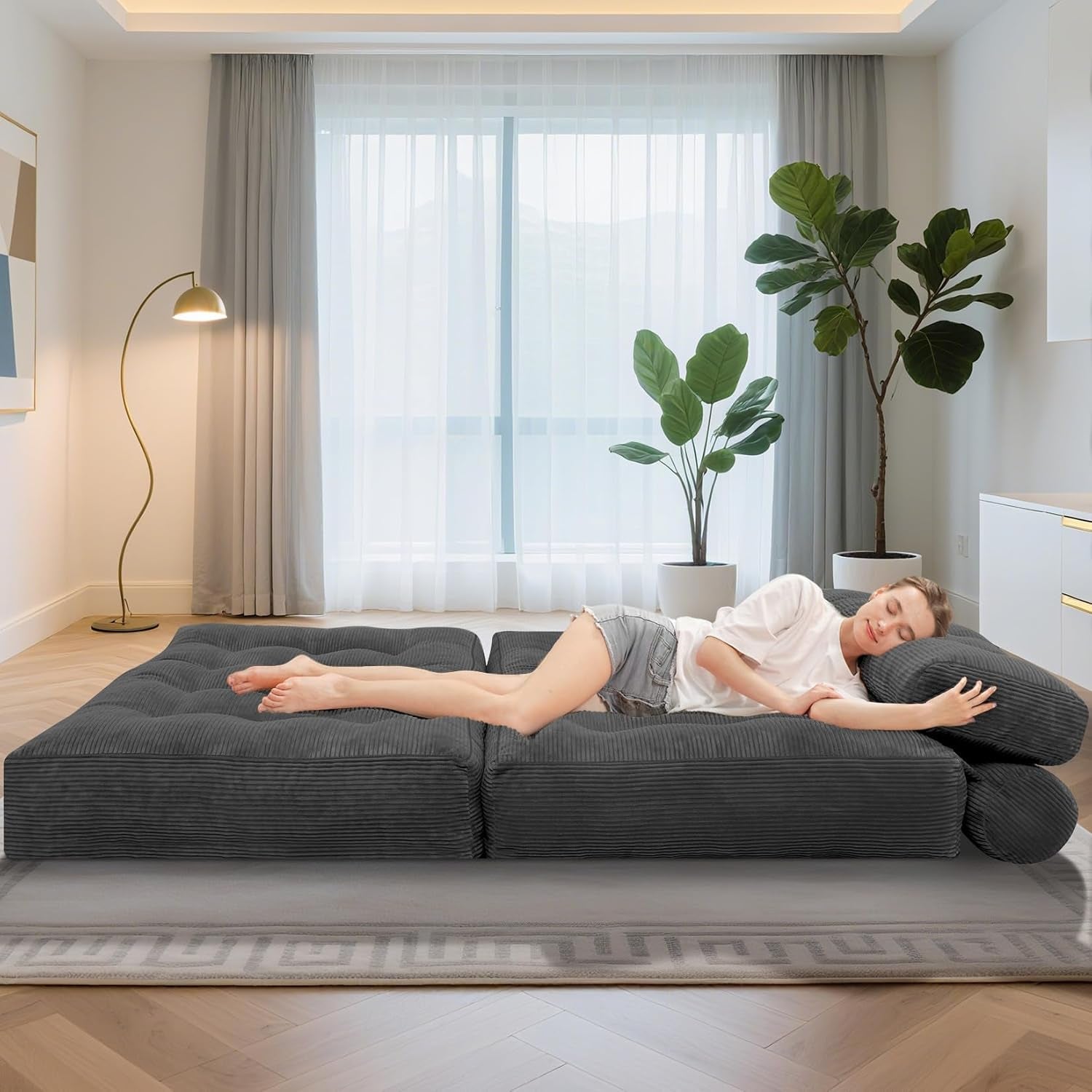 folding-sofa-bed-convertible-sleeper-chair-bed-w-2-pillow-handle