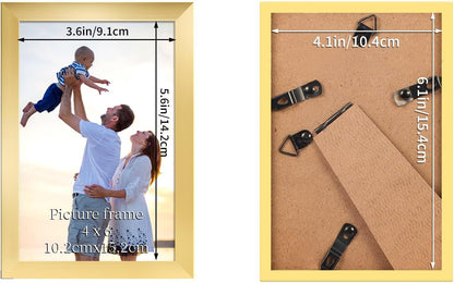 18 Packs 4X6 Gold Multi Plastic Picture Frames Set2
