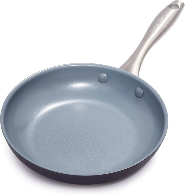 Lima Hard Anodized 8" Frying Pan Skillet Nonstick, Ceramic Nonstick, Pfas-Free Nontoxic Pots and Pans, Oven & Broiler Safe, Stainless Steel Handle, Cookware for Eggs & Omelet, Gray1