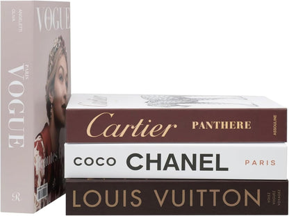 4-7 Pieces Fashion Decorations Book Set. Premium Aesthetic Faux Books for Room Decor. (4) | Refined Modern Look - Not Real, No Pages inside - Arrives Flat, Tool-Free 2-Min Setup1