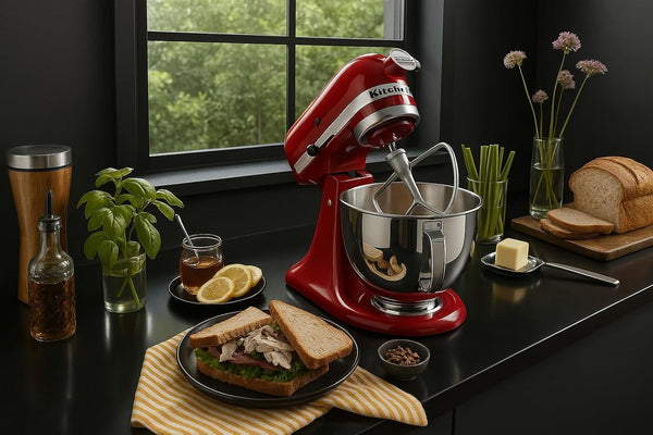 Kitchen Aid Tilt-Head Stand Mixer 4.5 Quart KSM85PBER, Empire Red5