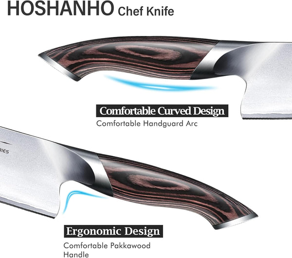 Kitchen Knife in Japanese High Carbon Steel, Professional High-Class Chef'S Knife 8 Inch, Non-Slip Ultra Sharp Cooking Knives with Ergonomic Handle3
