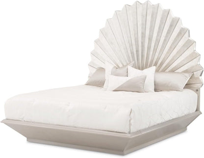 Fantosini King Fan Bed - Silver Leaf1
