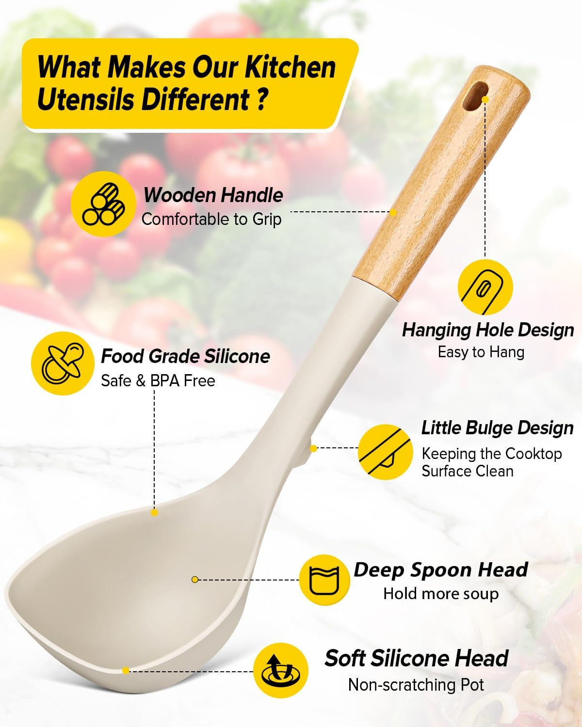 silicone-soup-ladle-and-spaghetti-spoon-set-with-wooden-handle-non-stick-heat-resistant-kitchen-utensils-for-cooking-stirring-serving-pasta-soup-saucekhaki