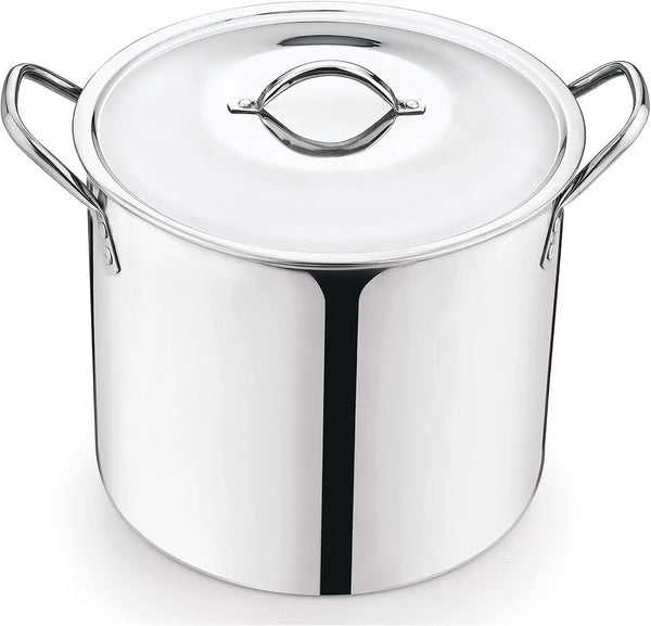 Stainless Steel Stock Pot with Lid, 8-Quart, Stay-Cool Riveted Handles, 10 X 12 Inch1