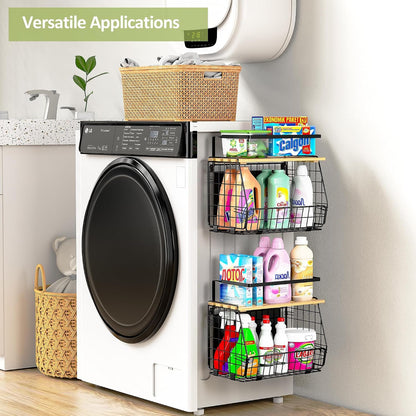 2 Pack Magnetic Shelf for Fridge, Fruit Potato Onion Storage Bins7