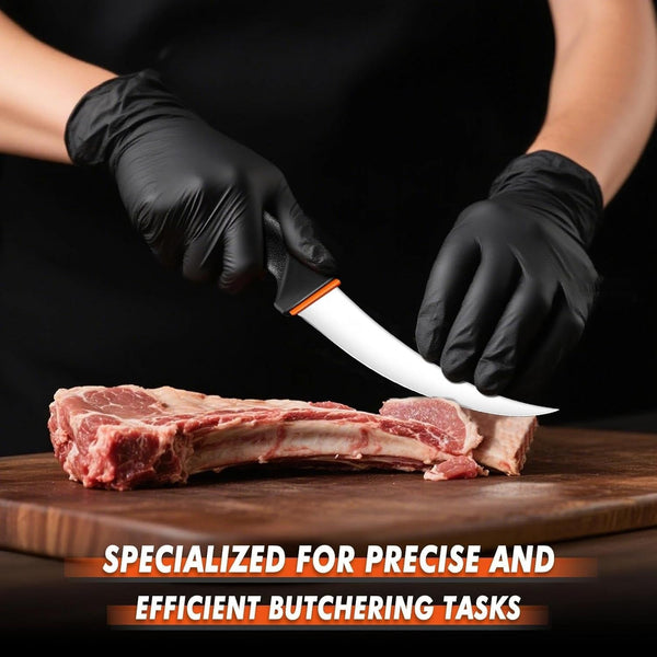 6 Inch Curved Boning Knife - Butcher Knife with Non-Slip Softgrip5