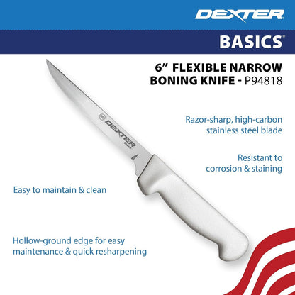 P94818 Basics 6" Narrow Flexible Boning Knife, NSF3