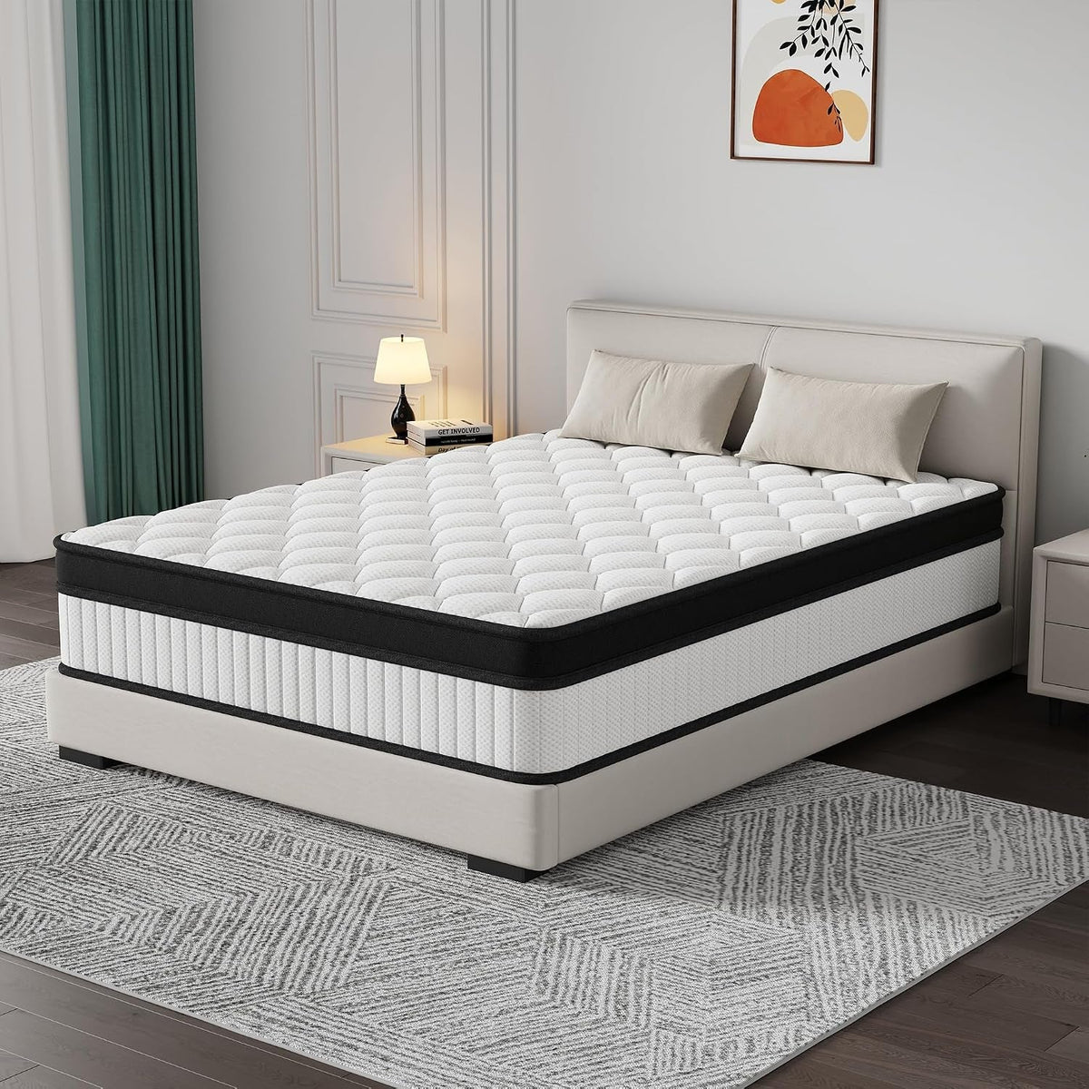 full-size-hybrid-mattress-12-inch-medium-firm-memory-foam-and-pocket-spring-mattress-in-a-box-cooling-gel-bed-with-pressure-relief-motion-isolation-fiberglass-free-certipur-us-certified