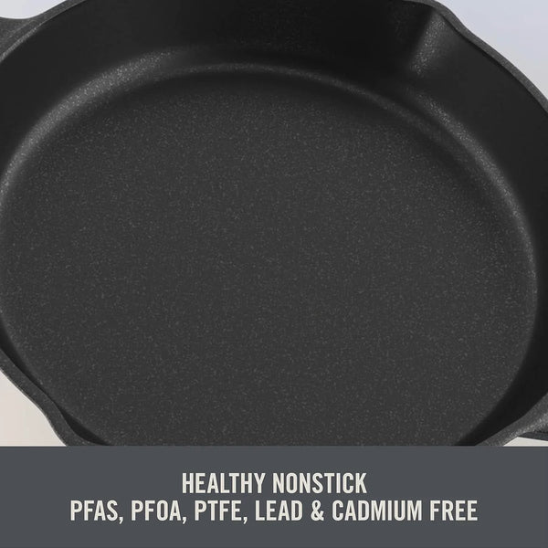 Zakarian by  14” Cast Iron Wok for Restaurant Quality Stir Fry, Seafood, Deep Frying, and Steaming - Black9