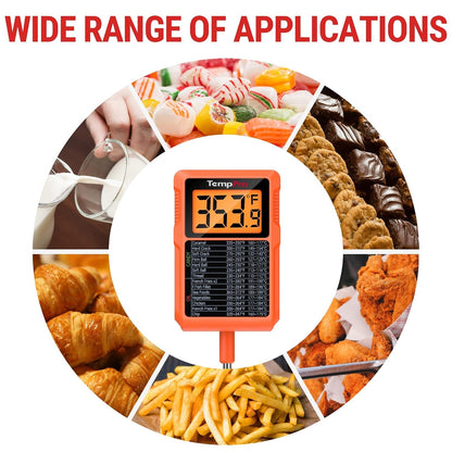 Tempdip 1 Sec Digital Candy Thermometer with Pot Clip & 10" Probe | Waterproof Instant Read Deep Fryer Oil Thermometer, Cooking Meat Thermometer for Liquids, Grilling (Previously Thermopro)7