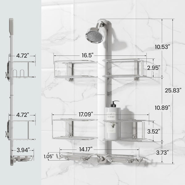 Silver Hanging Shower Caddy2