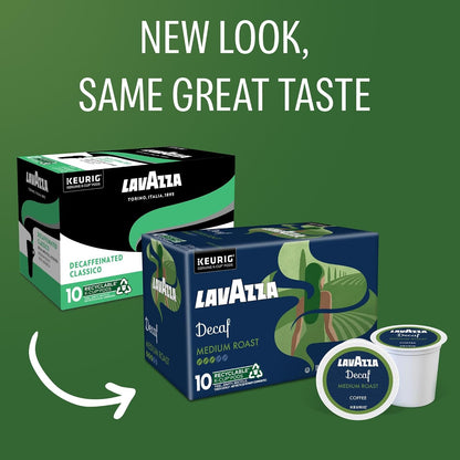 Lavazza Decaf, Single-Serve Keurig K-Cup Pods, Medium Roast Coffee, 60-Count Box (6 Packs of 10)2