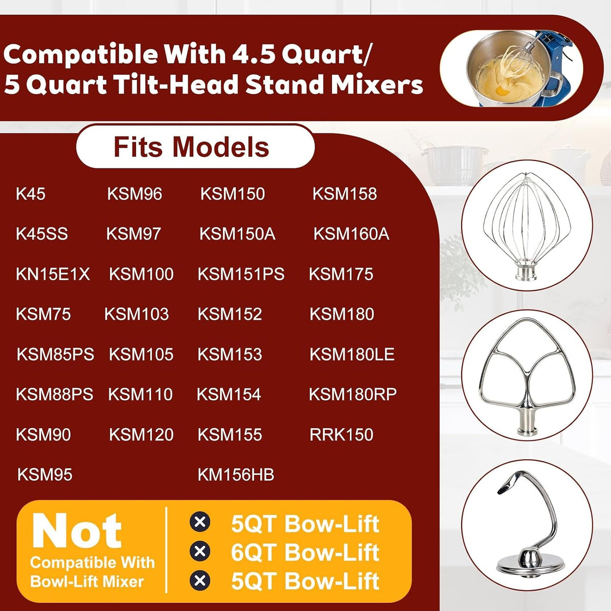 3-piece-stainless-steel-mixer-attachment-kit-for-kitchenaid-4-5-and-5-qt-tilt-head-stand-mixers-includes-k45ww-wire-whip-dough-hook-k45b-flat-beater-dishwasher-safe
