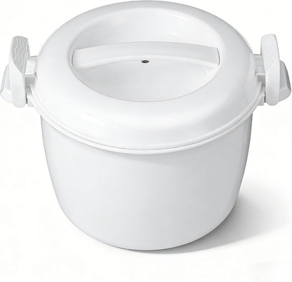 Microwave Rice Cooker Small: Microwave Steamer for Vegetables- Microwave Pressure Cooker Microwave Cookware with Lid for Rice Vegetables, 7 X 7 X 5.9 Inch1