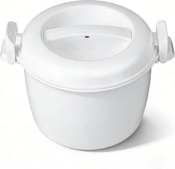 Microwave Rice Cooker Small: Microwave Steamer for Vegetables- Microwave Pressure Cooker Microwave Cookware with Lid for Rice Vegetables, 7 X 7 X 5.9 Inch1
