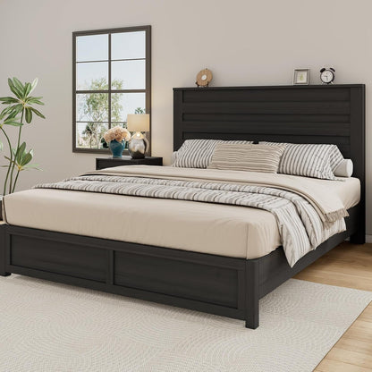 Farmhouse Queen Platform Bed with 49" Headboard & Footboard1