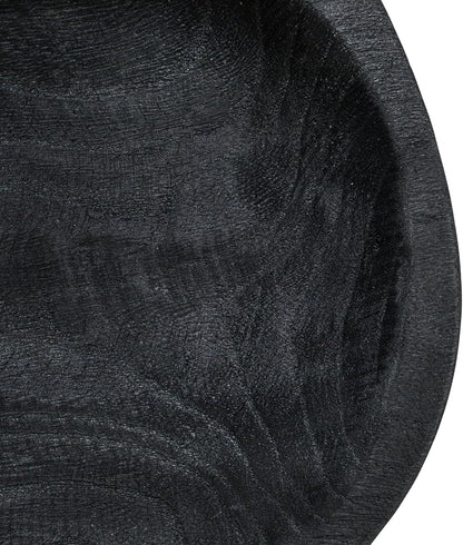 Hand-Carved Paulownia Wood Bowl, Black2