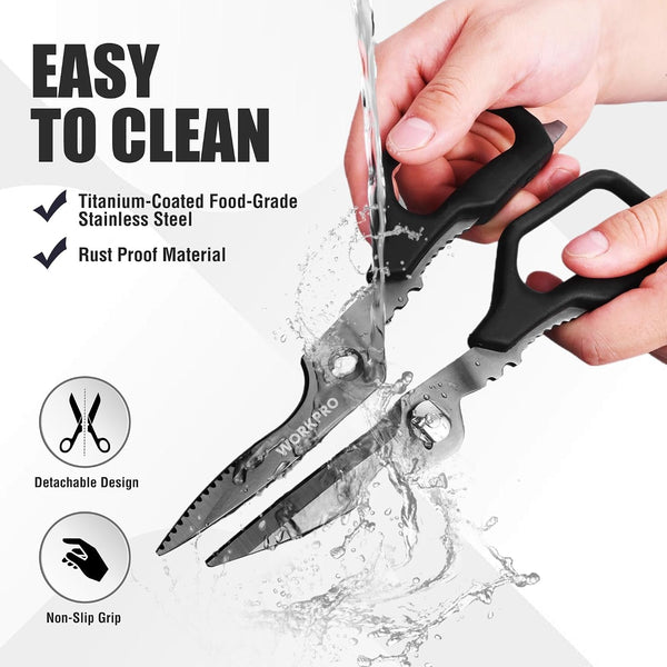 Kitchen Scissors, All Purpose Kitchen Shears Titanium Coated5