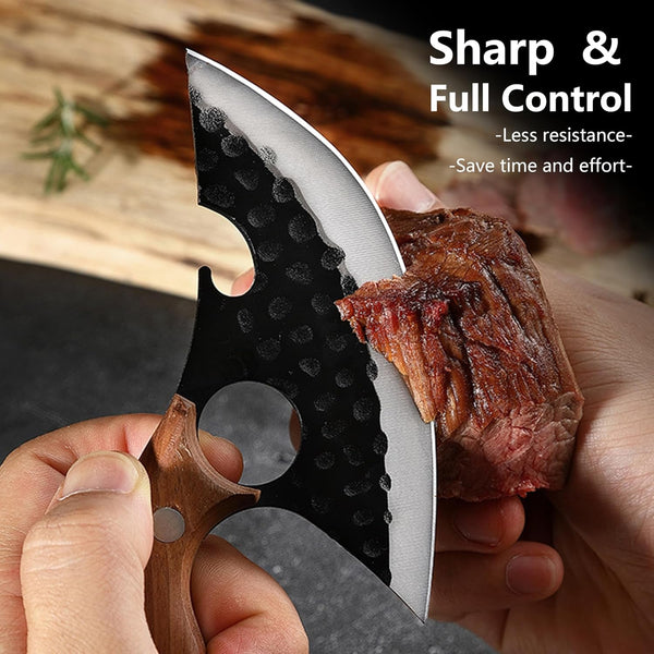 Viking Knife，Ulu Boning Kitchen Knives for Meat Cutting.4