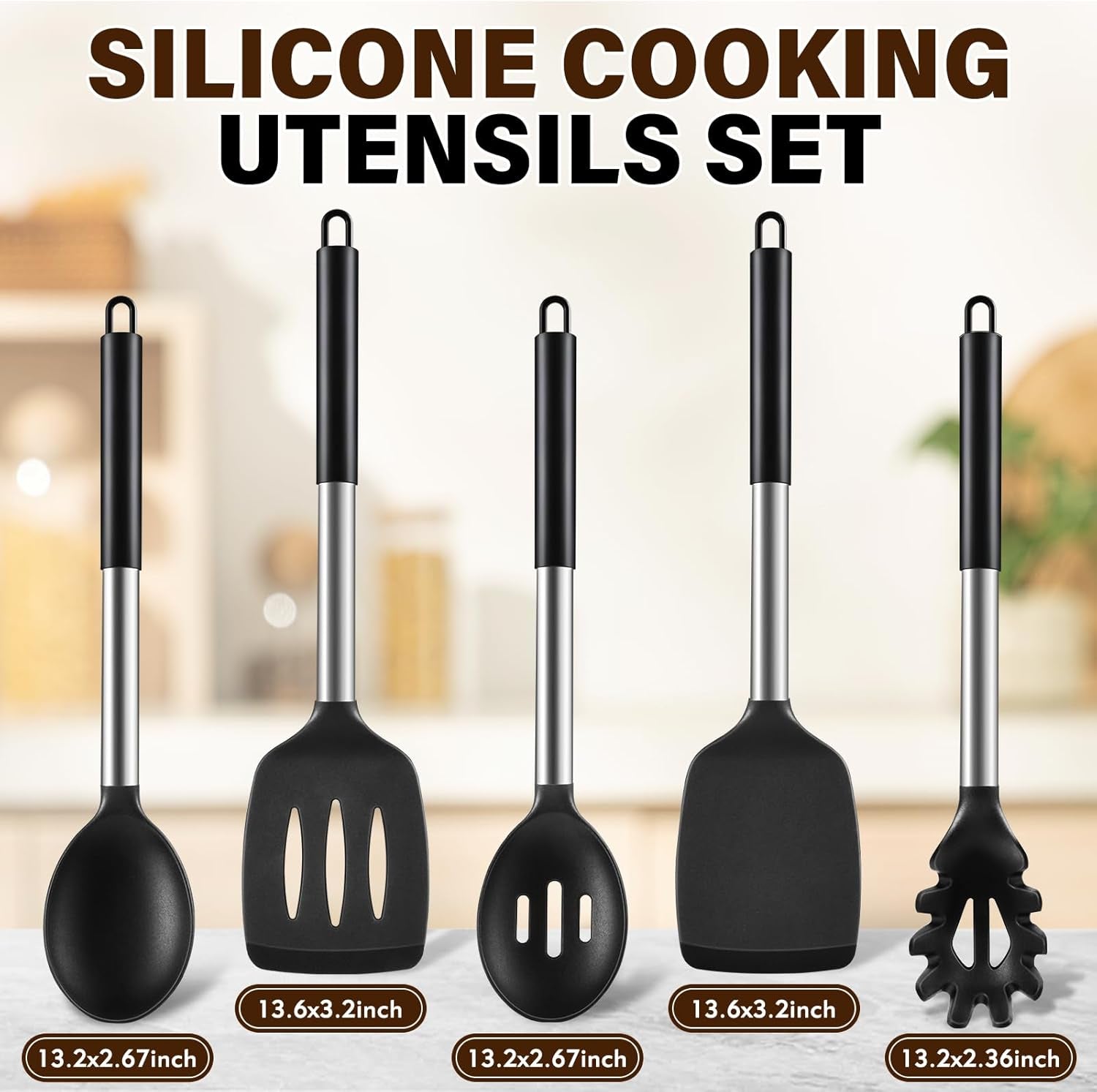 5pcs-silicone-cooking-utensils-set-heat-resistant-kitchen-tools-include-solid-slotted-spatula-cooking-spoon-and-pasta-server-silicone-kitchen-utensils-set-for-nonstick-cookware-flipping-black