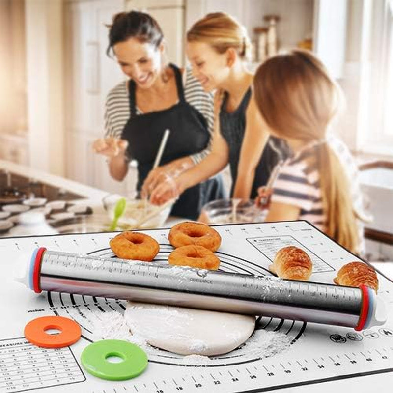 rolling-pin-and-pastry-baking-mat-set-rolling-pins-with-adjustable-thickness-rings-stainless-steel-dough-roller-for-baking-fondant-pizza-pie-pastry-pasta-cookies-black-mat