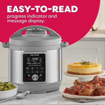 , 6-Quart Whisper Quiet 9-In-1 Electric Pressure Cooker, Slow Rice Steamer, Sauté, Yogurt Maker, Warmer & Sterilizer, Free App with 800+ Recipes, Stainless Steel3