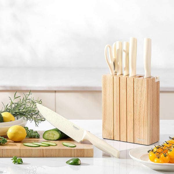 Premium Quality 8-Piece Knife Set with Block, Lightweight and Strong, ﻿ Ergonomic Handles for Home,Dishwasher Safe ﻿4