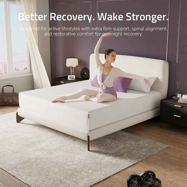 King Size Mattress 10-Inch for Cooler Sleep – Cooling Gel Memory Foam with Back Support & Pressure Relief, Medium to Firm, Airflow Kingl Mattress in a Box for Amilies, Couples, Bedrooms3