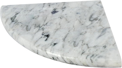 9" Marble Stone Corner Shelf Polished, Wall Mounted Shower Caddy, Floating Shampoo Holder for Bathroom, Kitchen, Living Room (Gray)4