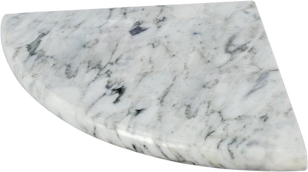 9" Marble Stone Corner Shelf Polished, Wall Mounted Shower Caddy, Floating Shampoo Holder for Bathroom, Kitchen, Living Room (Gray)4